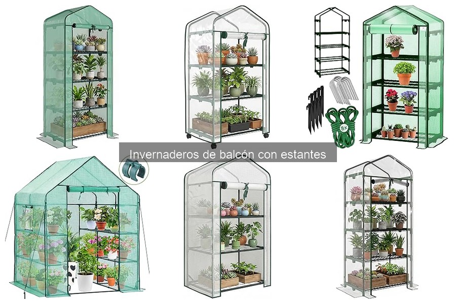 Accesorios útiles para invernaderos de balcón con estantes
