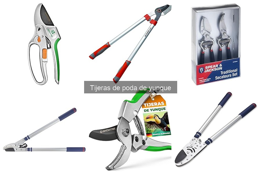 Alternativas a las tijeras de poda de yunque para jardinería
