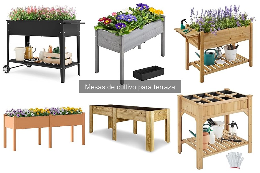 Alternativas a mesas de cultivo para espacios reducidos