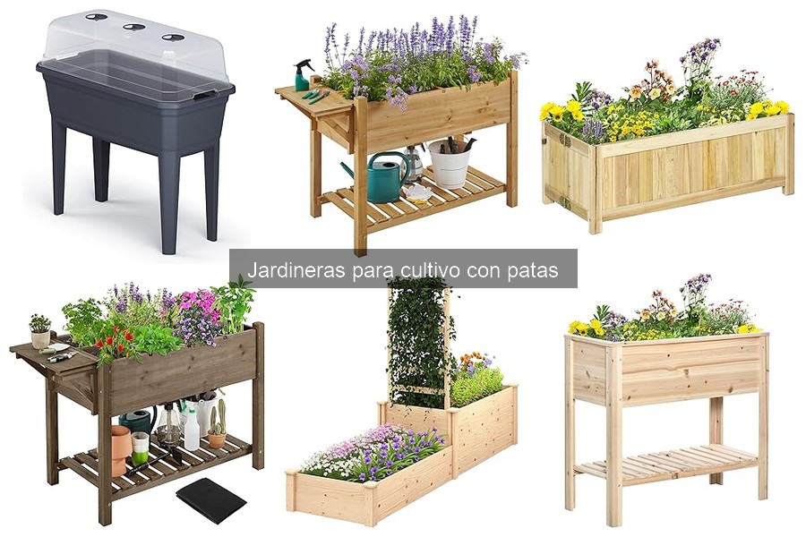 Capacidad ideal de jardineras con patas para tus cultivos