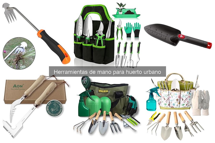 Comparativa de herramientas de mano para huerto urbano