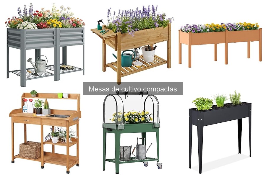 Comparativa de materiales para mesas de cultivo compactas