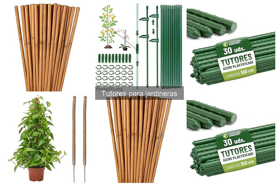 Comparativa de materiales para tutores de jardineras