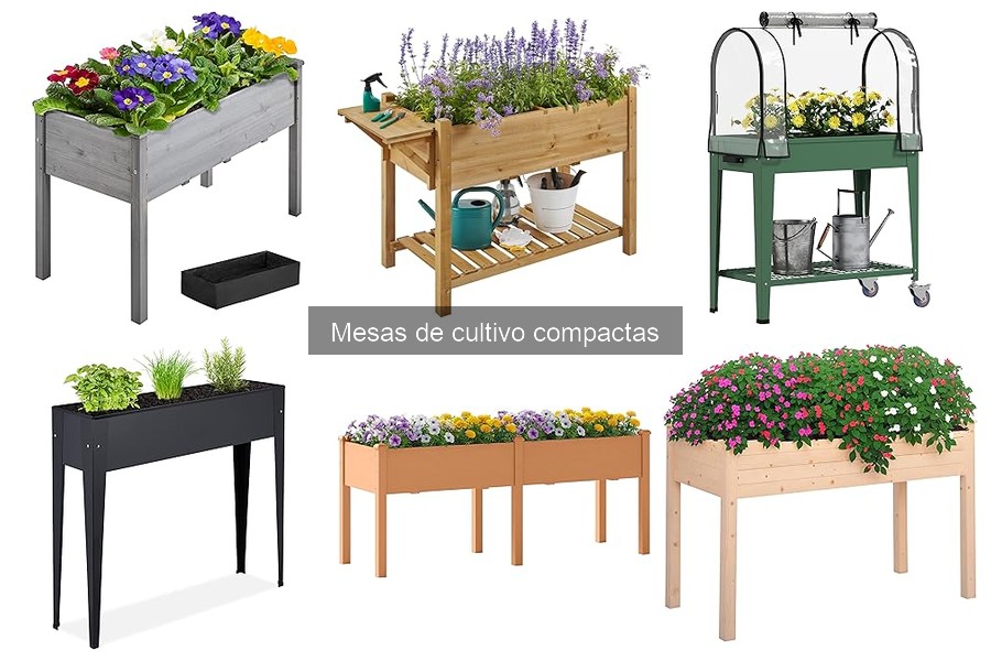 Comparativa de mesas de cultivo compactas y sistemas verticales