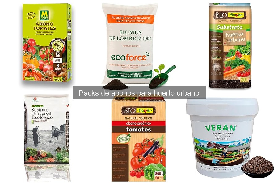 Comparativa de Packs de Abonos para Huerto Urbano