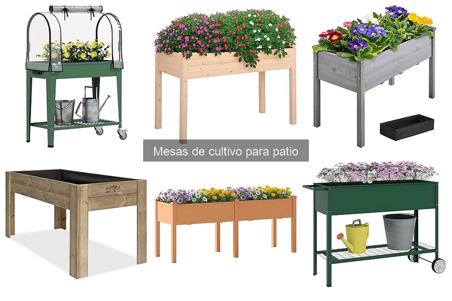 Comparativa mesas de cultivo: madera, plástico y metal