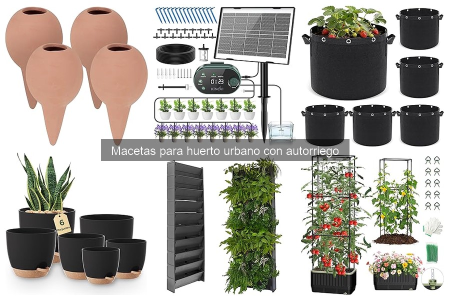 Dónde comprar macetas con autorriego para huerto urbano