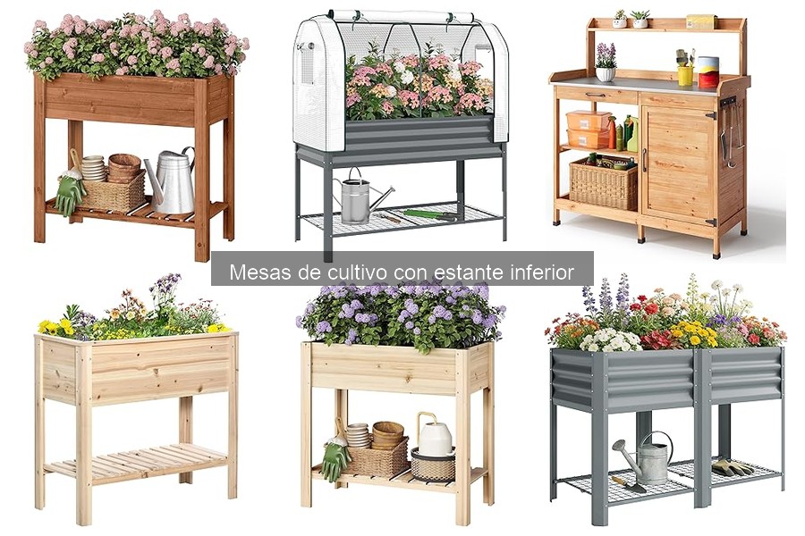 Dónde comprar mesas de cultivo con estante inferior