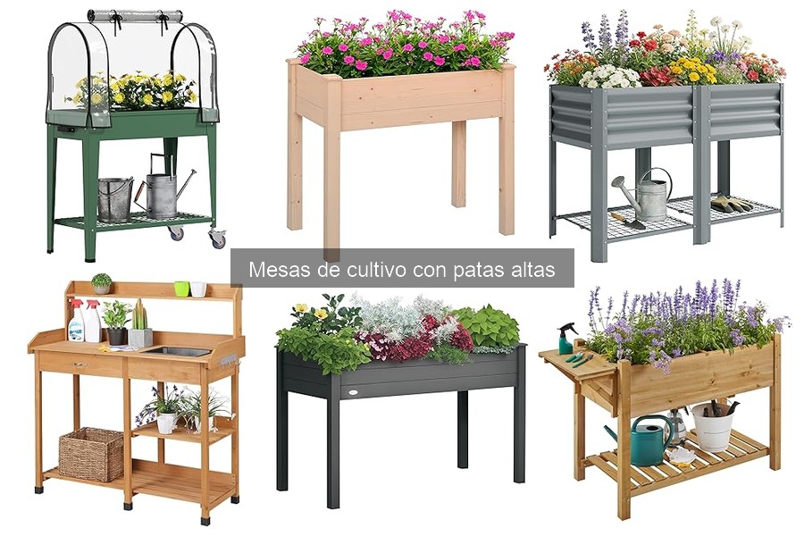 Dónde comprar mesas de cultivo con patas altas online