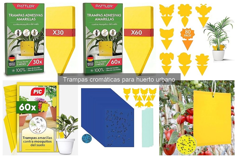 Guía de compra de trampas cromáticas para huertos urbanos
