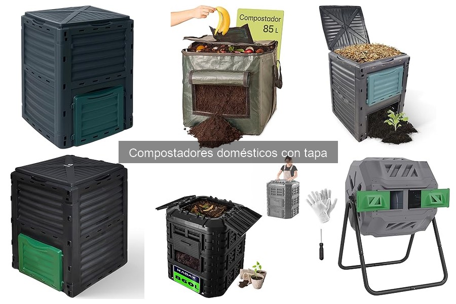 Guía para usar un compostador doméstico con tapa