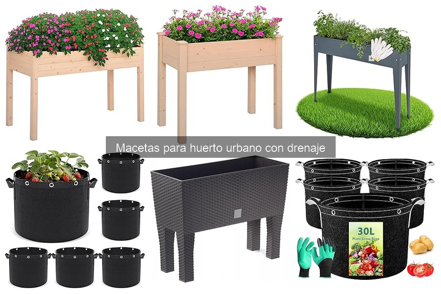 ** Macetas ecológicas con drenaje: opciones para tu huerto urbano