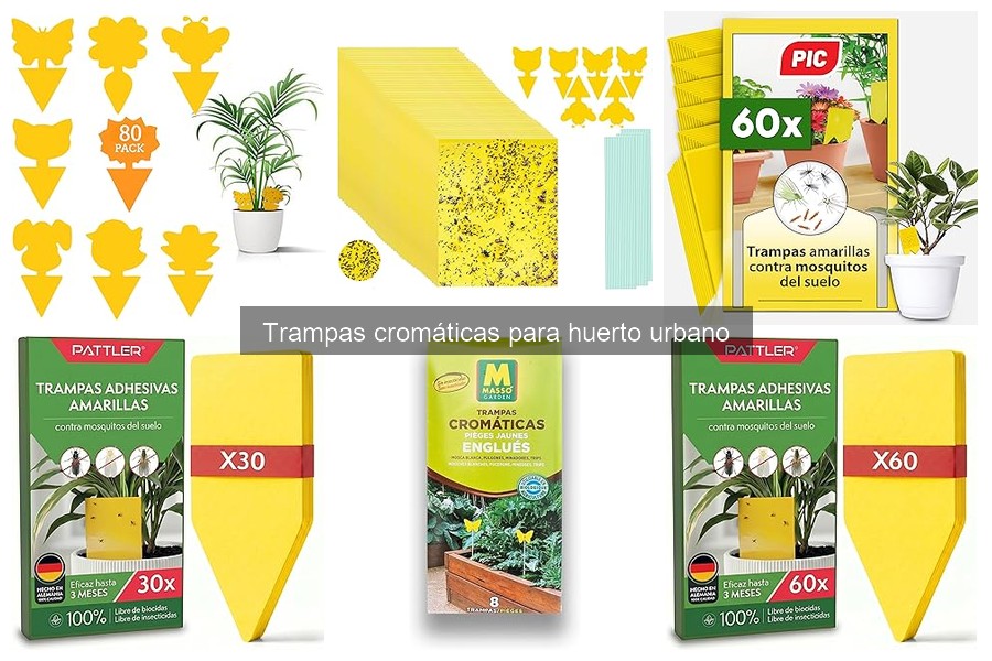 Mantenimiento y limpieza de trampas cromáticas en huertos urbanos