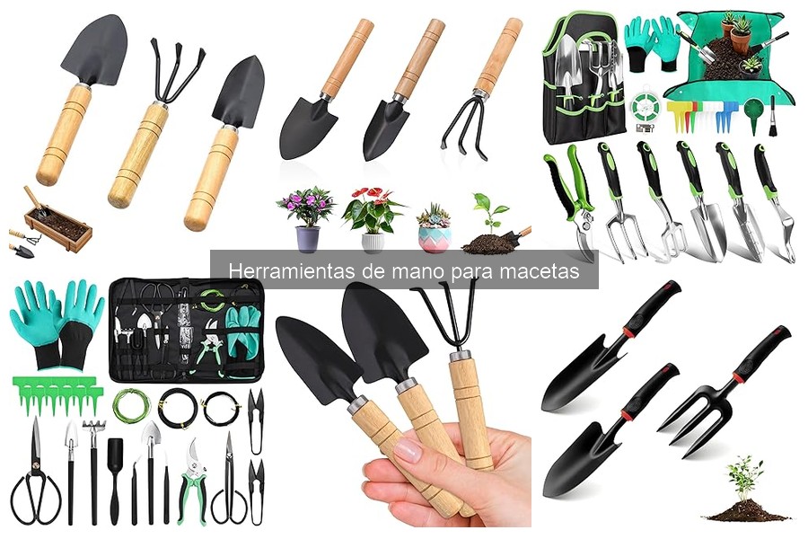 Materiales ideales para herramientas de mano en macetas