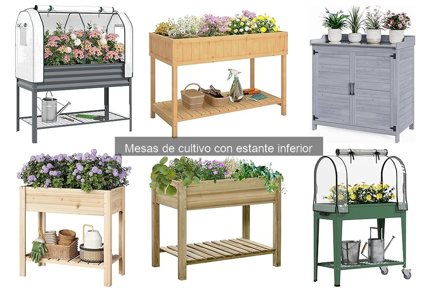 Mejora tu huerto con mesas de cultivo y estante inferior