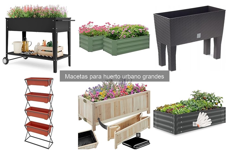Mejores macetas grandes para huerto urbano: comparativa