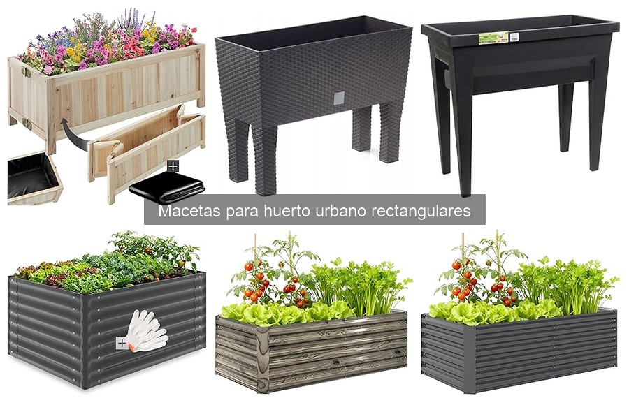 Mejores macetas rectangulares para huerto urbano 2023