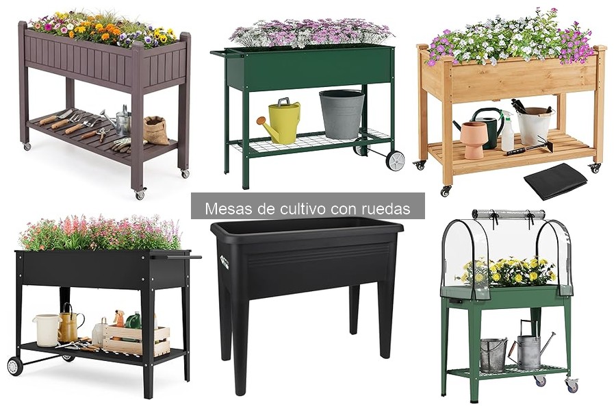 ** Problemas comunes en mesas de cultivo con ruedas y soluciones