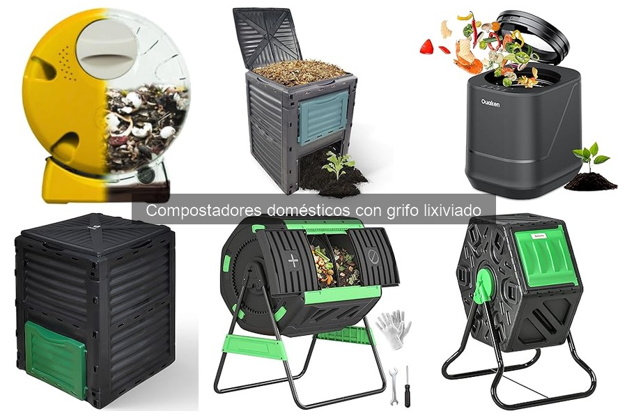 ¿Qué es un compostador doméstico con grifo lixiviado?