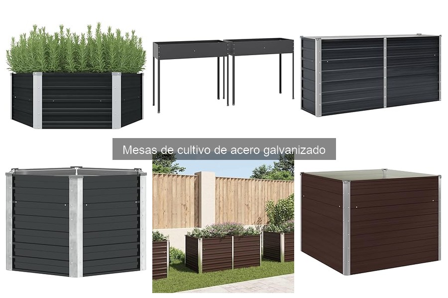 ¿Qué es una mesa de cultivo de acero galvanizado?
