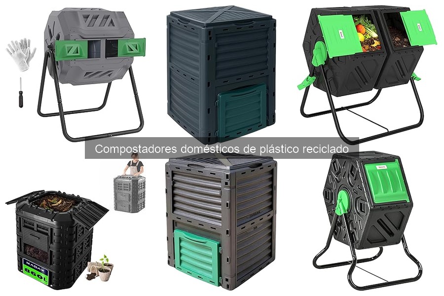 Tipos de compostadores domésticos de plástico reciclado
