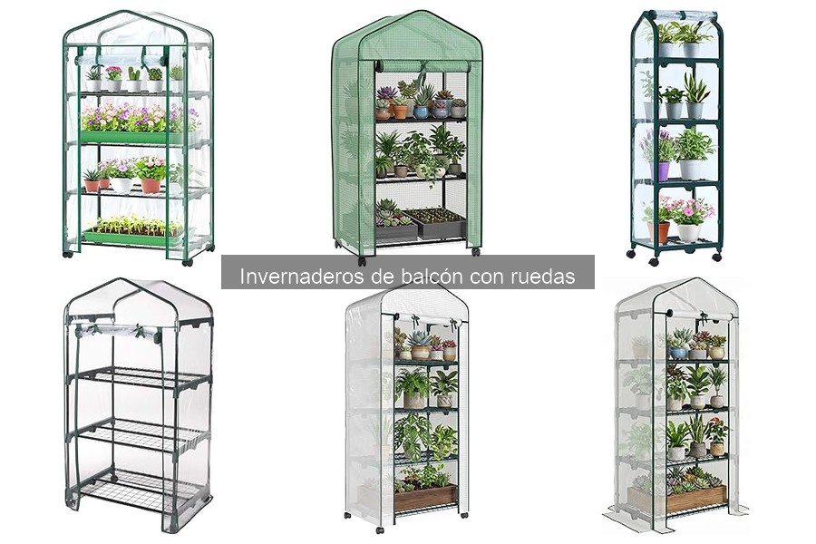 Tipos de invernaderos de balcón con ruedas: opciones y características