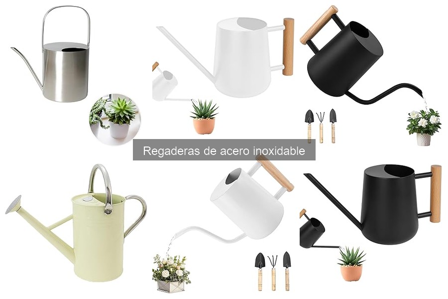 Tipos de regaderas de acero inoxidable para tu jardín