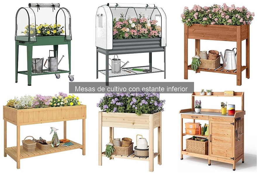 Ventajas y desventajas de mesas de cultivo con estante inferior